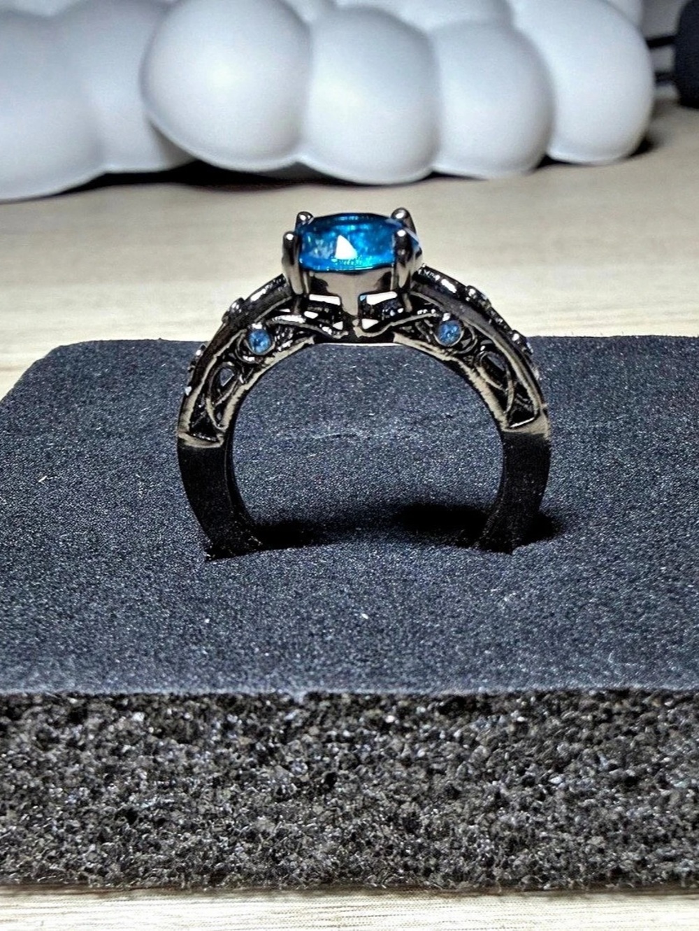 Blue Gemstone Ring 10k marked